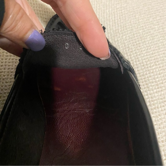 Vero Cuoio Black Tassel Loafers size 38  leather - Picture 10 of 16